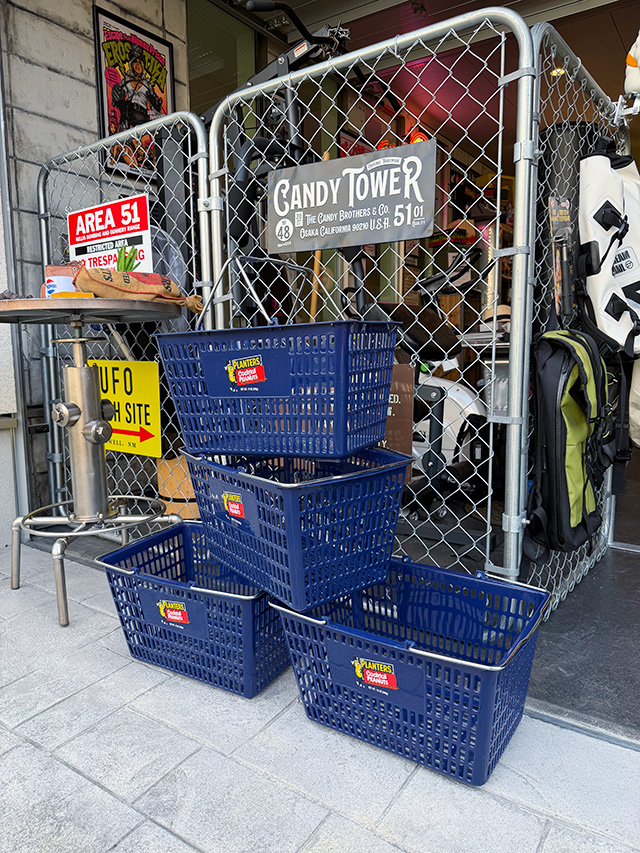 アメリカ業務用　ショッピングバスケット　（ミスターピーナッツ/ブルー）　単品 ■ アメリカン雑貨 アメリカ雑貨 |  | 04