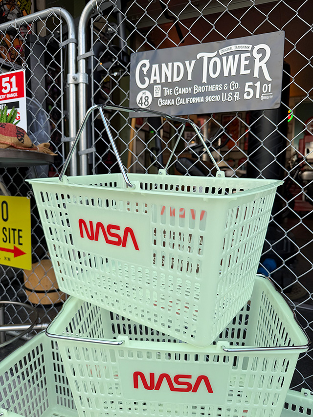 暗闇で光る！　蓄光仕様　NASA　アメリカ業務用　ショッピングバスケット　（NASA）　単品　グローインザダーク | 