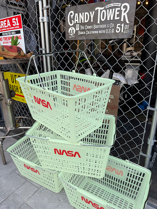 暗闇で光る！　蓄光仕様　NASA　アメリカ業務用　ショッピングバスケット　（NASA）　単品　グローインザダーク |  | 02