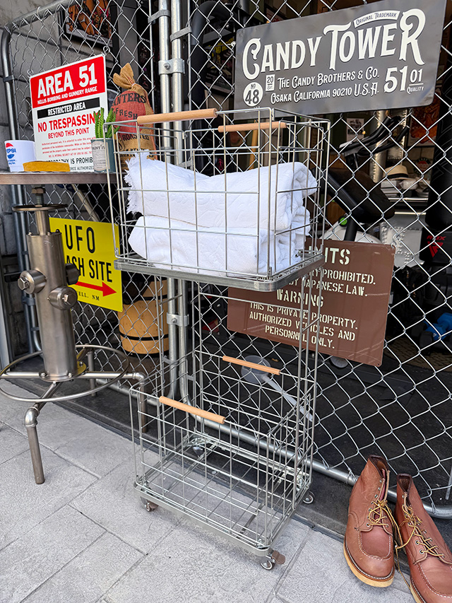 ポストジェネラル　インダストリアル　ランドリーワゴン　ジンク　大容量60L　2段　キャスター付き ■ アメリカン雑貨 アメリカ雑貨 | 