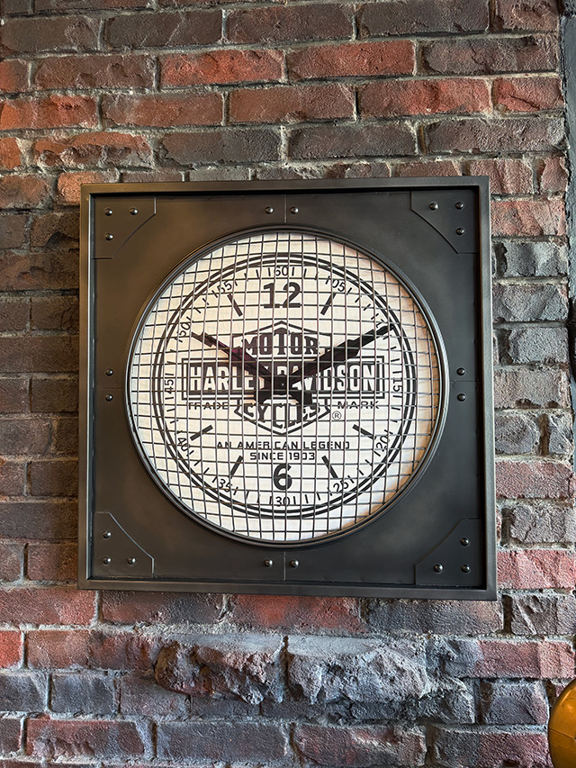 ハーレーダビッドソン　インダストリアル　メタルクロック ■ アメリカン雑貨 アメリカ雑貨  爆買 | Harley Davidson | 07