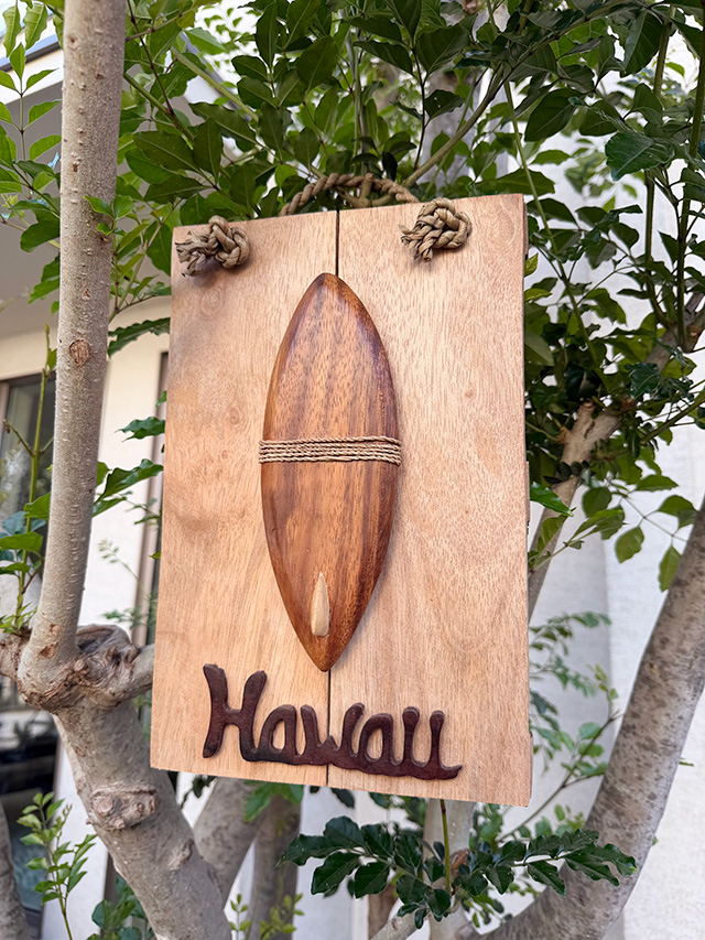 ハワイアン　ウッドサインボード　（サーフボード） ■ アメリカン雑貨 アメリカ雑貨 | 