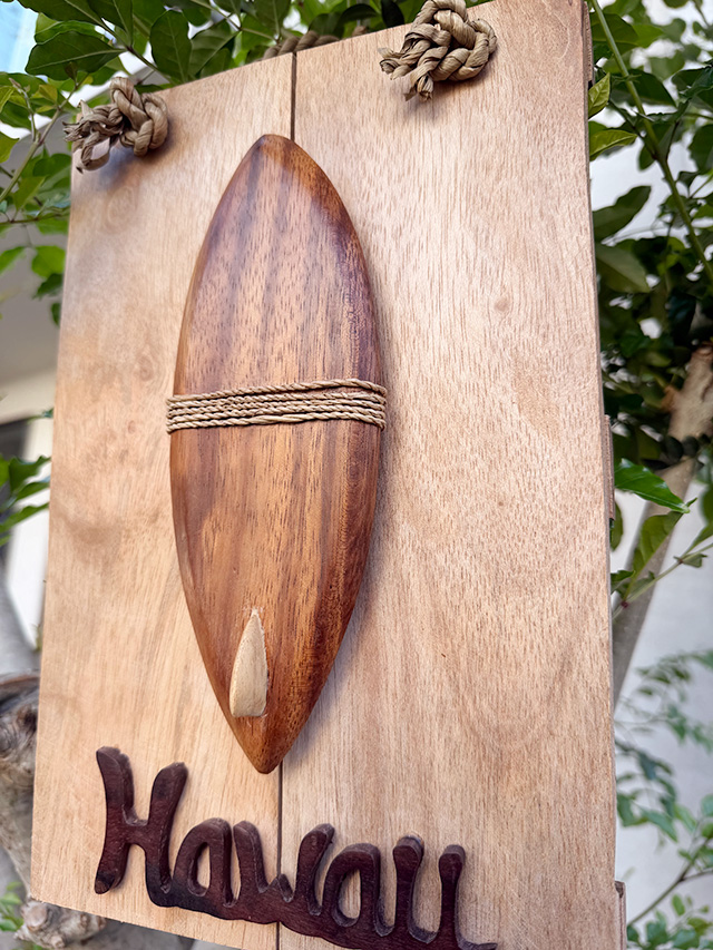 ハワイアン　ウッドサインボード　（サーフボード） ■ アメリカン雑貨 アメリカ雑貨 |  | 01