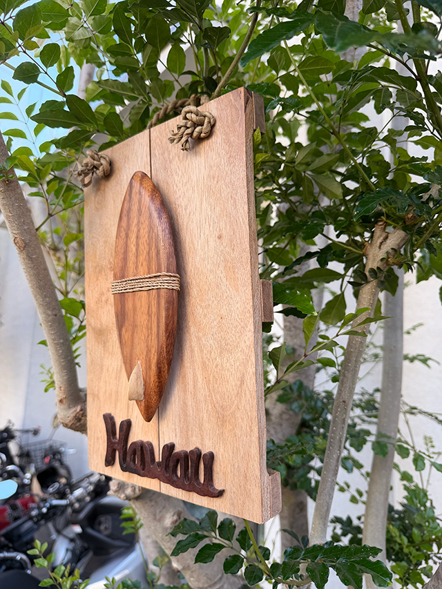 ハワイアン　ウッドサインボード　（サーフボード） ■ アメリカン雑貨 アメリカ雑貨 |  | 03