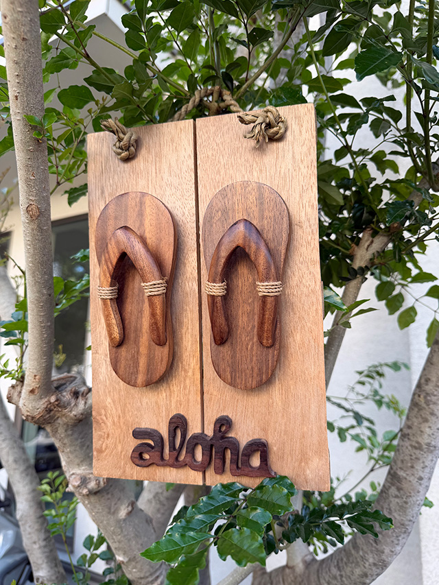 ハワイアン　ウッドサインボード　（サンダル） ■ アメリカン雑貨 アメリカ雑貨 | 