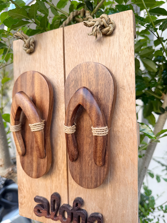 ハワイアン　ウッドサインボード　（サンダル） ■ アメリカン雑貨 アメリカ雑貨 |  | 01