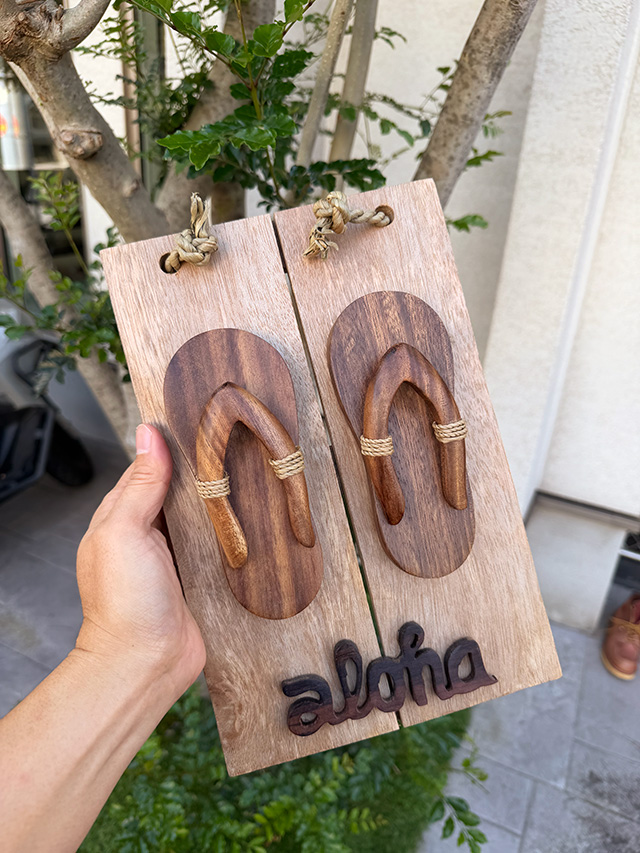 ハワイアン　ウッドサインボード　（サンダル） ■ アメリカン雑貨 アメリカ雑貨 |  | 05