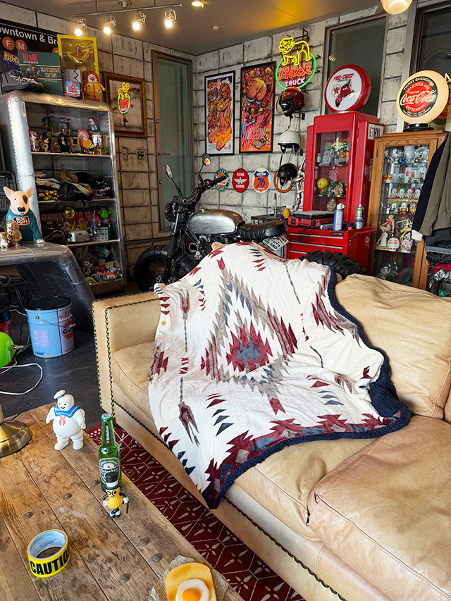 ネイティブパターン　フリースブランケット　Mサイズ　100cm×140cm　（ナチュラル） ■ アメリカン雑貨 アメリカ雑貨 |  | 02