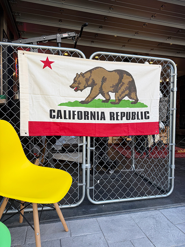 カリフォルニアフラッグ　コットンフラッグ　カリフォルニア州旗 ■ アメリカン雑貨 アメリカ雑貨 | 