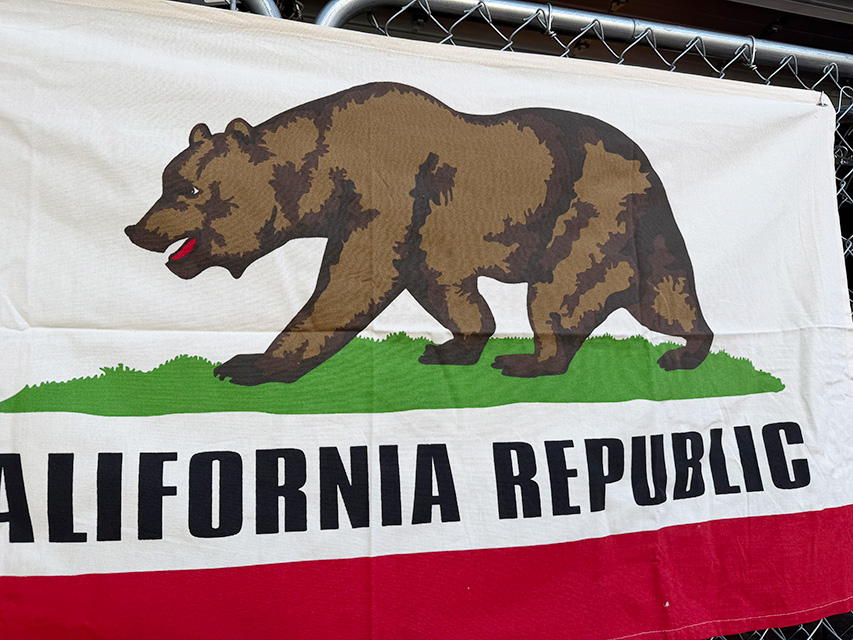 カリフォルニアフラッグ　コットンフラッグ　カリフォルニア州旗 ■ アメリカン雑貨 アメリカ雑貨 |  | 02