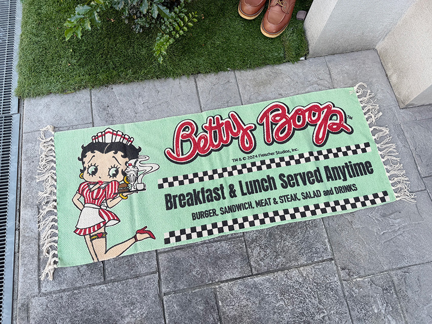 ベティ・ブープ　コットンマット　120cm　ロングサイズ　（ミントグリーン/ダイナーベティ） ■ アメリカン雑貨 アメリカ雑貨 | 