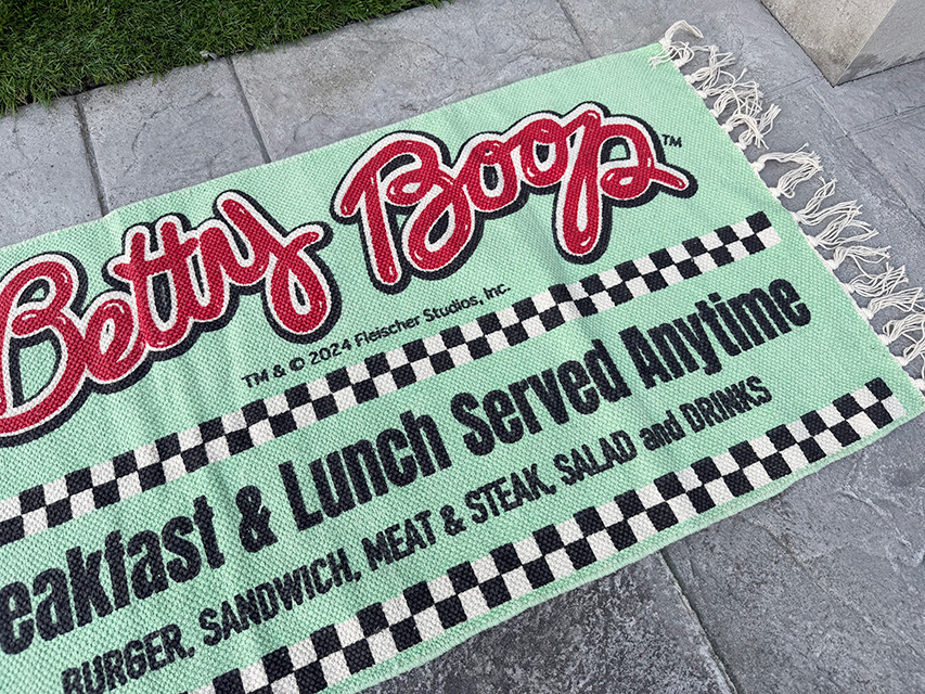 ベティ・ブープ　コットンマット　120cm　ロングサイズ　（ミントグリーン/ダイナーベティ） ■ アメリカン雑貨 アメリカ雑貨 |  | 02