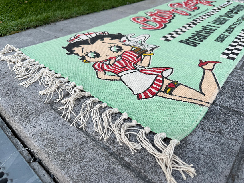 ベティ・ブープ　コットンマット　120cm　ロングサイズ　（ミントグリーン/ダイナーベティ） ■ アメリカン雑貨 アメリカ雑貨 |  | 03