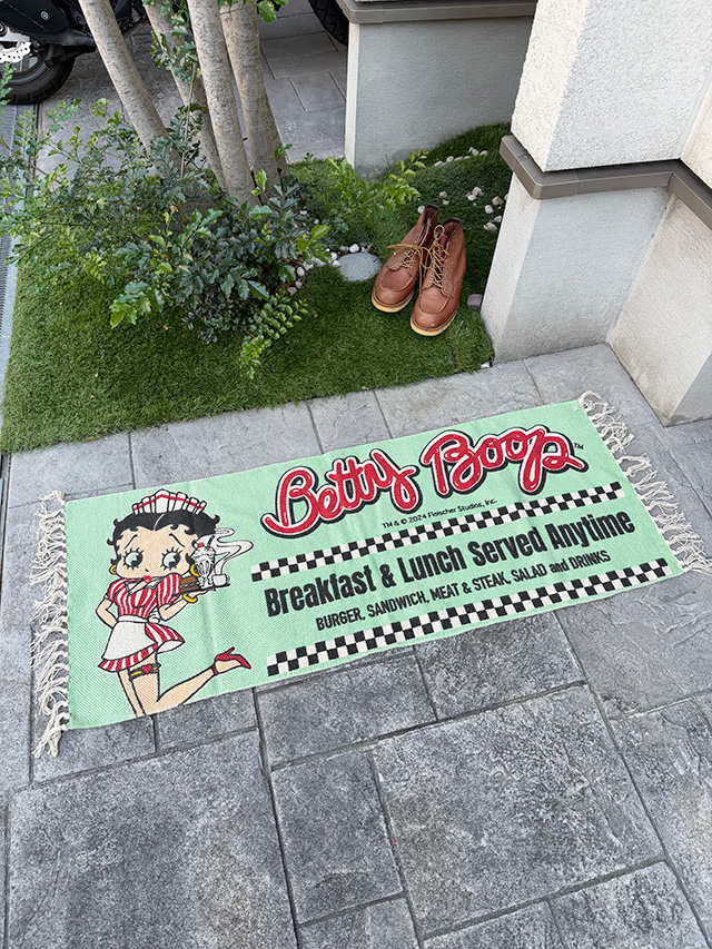 ベティ・ブープ　コットンマット　120cm　ロングサイズ　（ミントグリーン/ダイナーベティ） ■ アメリカン雑貨 アメリカ雑貨 |  | 04