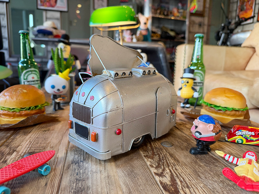 ホットドッグ フードスタンド トレーラー ブリキオブジェ