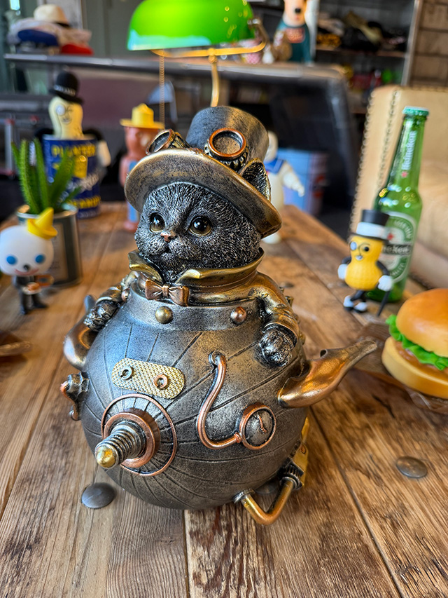 スチームパンク　メカキャット　ポリレジン　オブジェ ■ アメリカ雑貨 アメリカン雑貨 | 