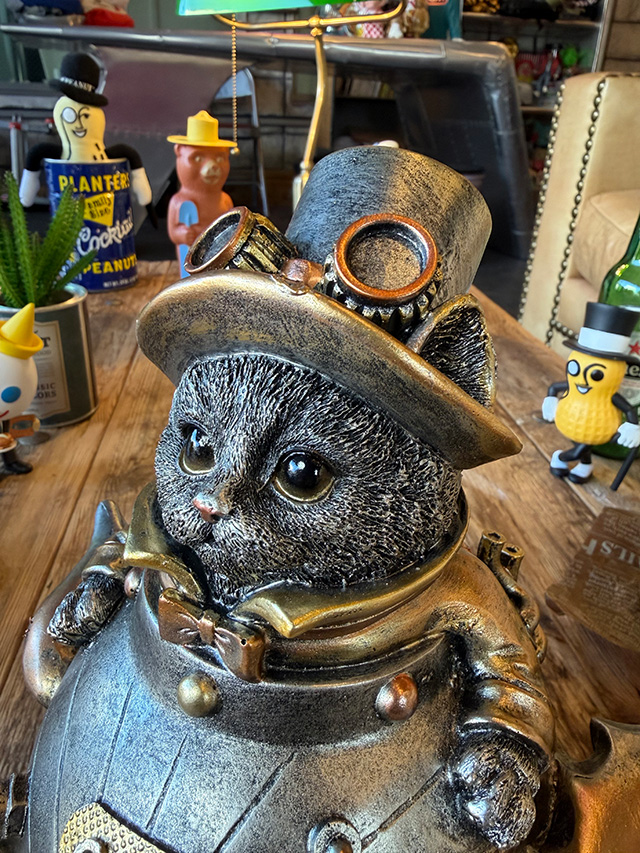 スチームパンク　メカキャット　ポリレジン　オブジェ ■ アメリカ雑貨 アメリカン雑貨 |  | 02