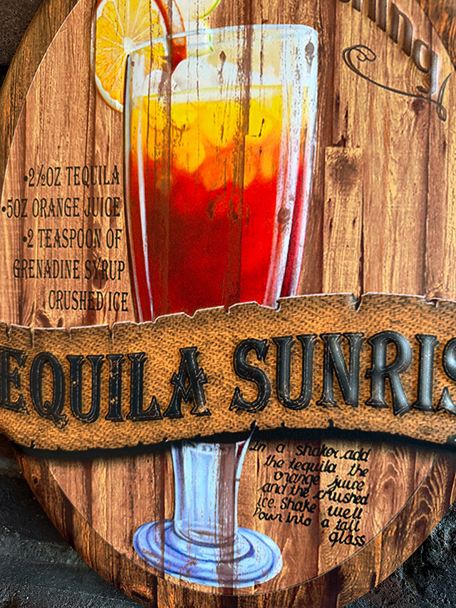 お酒の看板　テキーラサンライズ　ブリキ看板 ■ アメリカン雑貨 アメリカ雑貨 |  | 01
