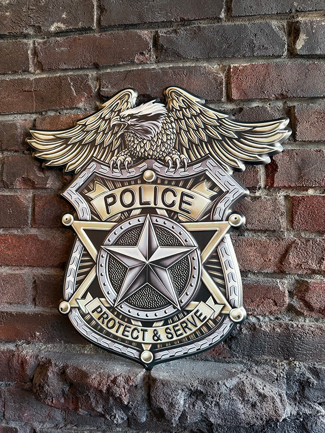 アメリカンポリス　バッジ　ブリキ看板 ■ アメリカン雑貨 アメリカ雑貨 | 