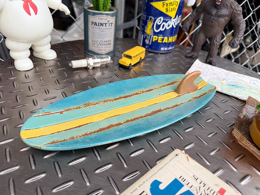 サーフボード　プレート　（ターコイズブルー×イエロー）　お皿 ■ アメリカン雑貨 アメリカ雑貨 |  | 01