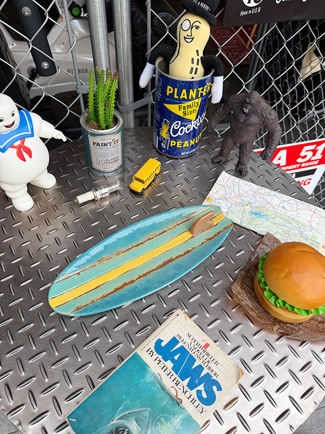 サーフボード　プレート　（ターコイズブルー×イエロー）　お皿 ■ アメリカン雑貨 アメリカ雑貨 |  | 02