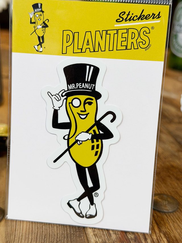 ミスターピーナッツ　オフィシャル　ステッカー　（キャラクター/ダイカット） ■ アメリカン雑貨 アメリカ雑貨 | 