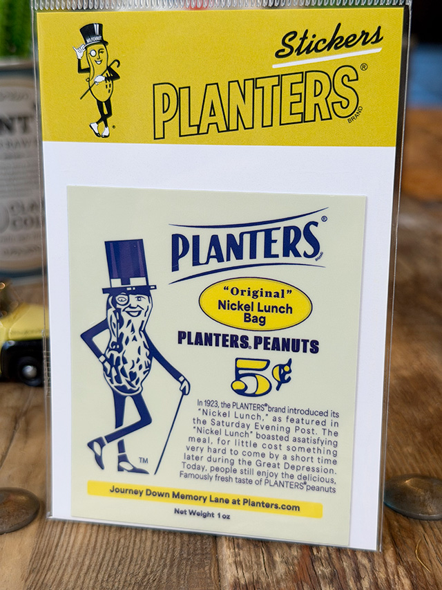 ミスターピーナッツ　オフィシャル　ステッカー　（昔の広告） ■ アメリカン雑貨 アメリカ雑貨 | 