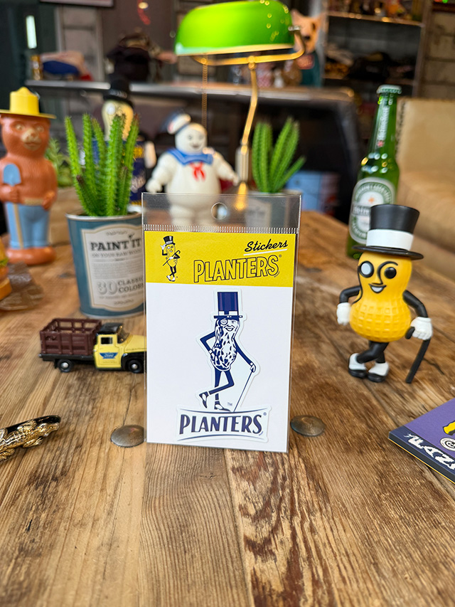 ミスターピーナッツ　オフィシャル　ステッカー　（オールドキャラクター＆ロゴ） ■ アメリカン雑貨 アメリカ雑貨 |  | 01