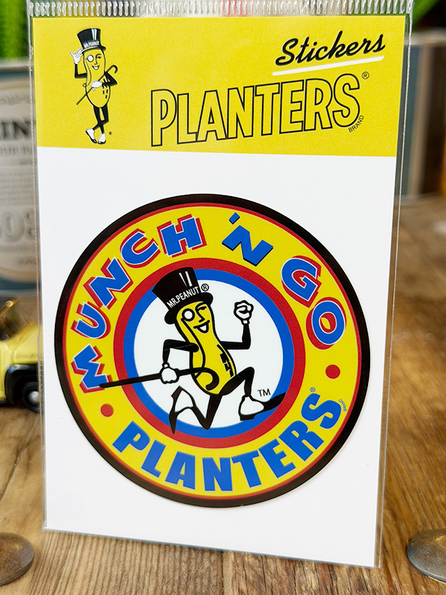 ミスターピーナッツ　オフィシャル　ステッカー　（ラウンド） ■ アメリカン雑貨 アメリカ雑貨 | 