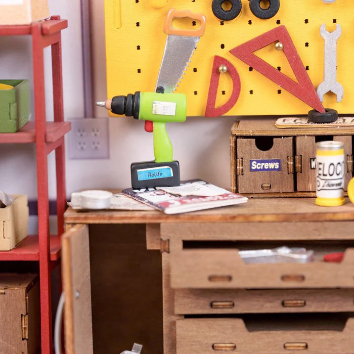 つくるんです！　アメリカンガレージ　ミニチュアハウス　DIYキット　（日本語説明書付き）　塗装不要　見本通りに完成します |  | 07