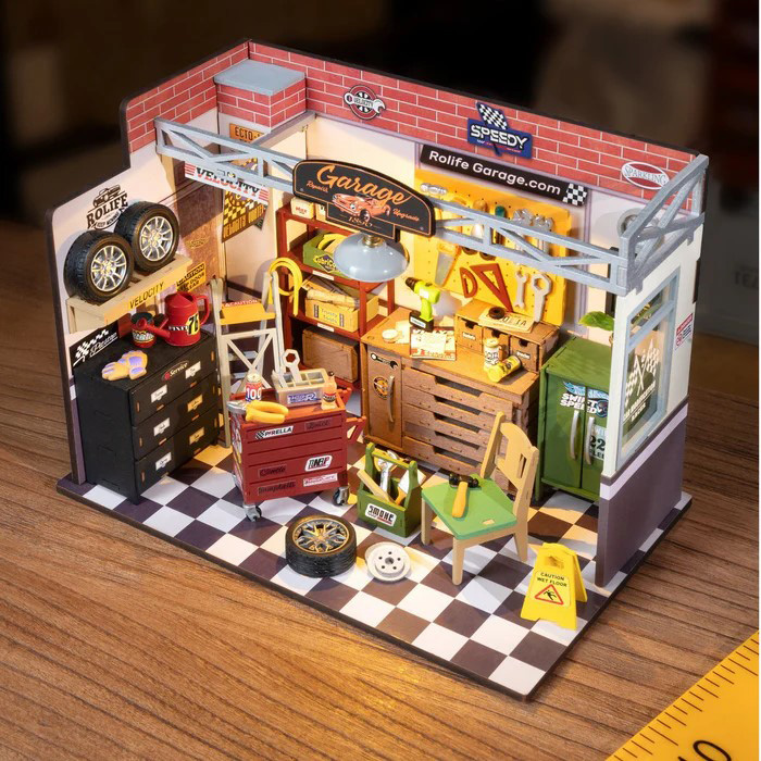 つくるんです！　アメリカンガレージ　ミニチュアハウス　DIYキット　（日本語説明書付き）　塗装不要　見本通りに完成します |  | 11