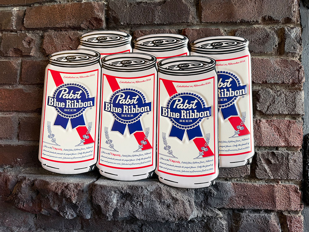 パブスト　ブルーリボン　6パック　エンボス　ティンサイン　ブリキ看板 ■ アメリカン雑貨 アメリカ雑貨 | 