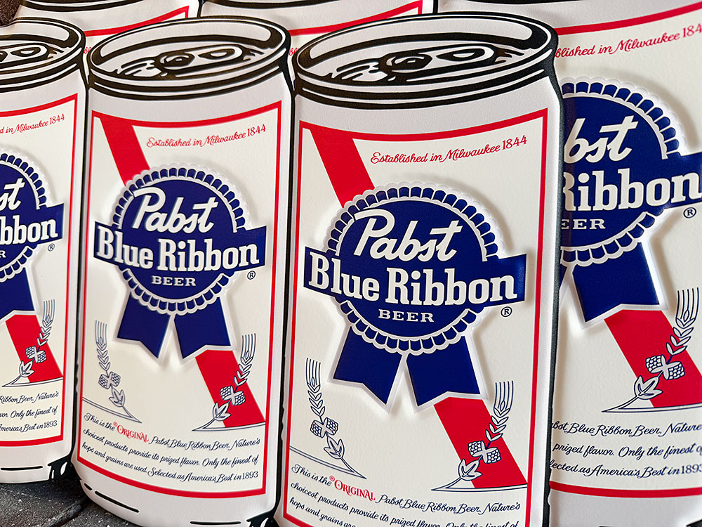 パブスト　ブルーリボン　6パック　エンボス　ティンサイン　ブリキ看板 ■ アメリカン雑貨 アメリカ雑貨 |  | 01