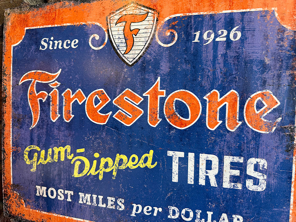 ファイアストン　ブリキ看板　（Gum-Dipped TIRES） ■ アメリカン雑貨 アメリカ雑貨 |  | 01