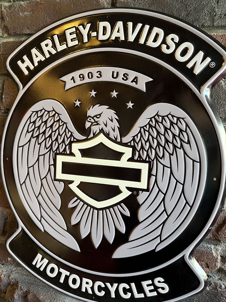 ハーレーダビッドソン　ハーレーイーグル　エンブレム　エンボス　ティンサイン　ブリキ看板 ■ アメリカン雑貨 アメリカ雑貨 | Harley Davidson | 01