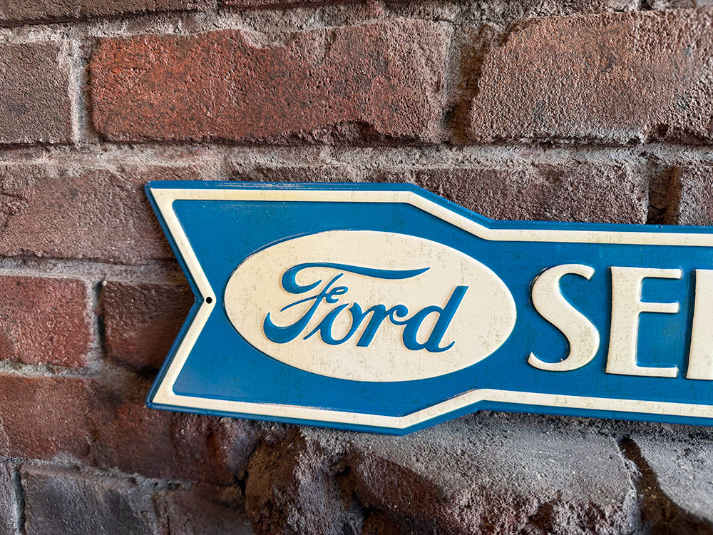 フォード　アローカットサイン　（FORD SERVICE）　矢印形　ブリキ看板　エンボス　ティンサイン ■ アメリカン雑貨 アメリカ雑貨 |  | 01