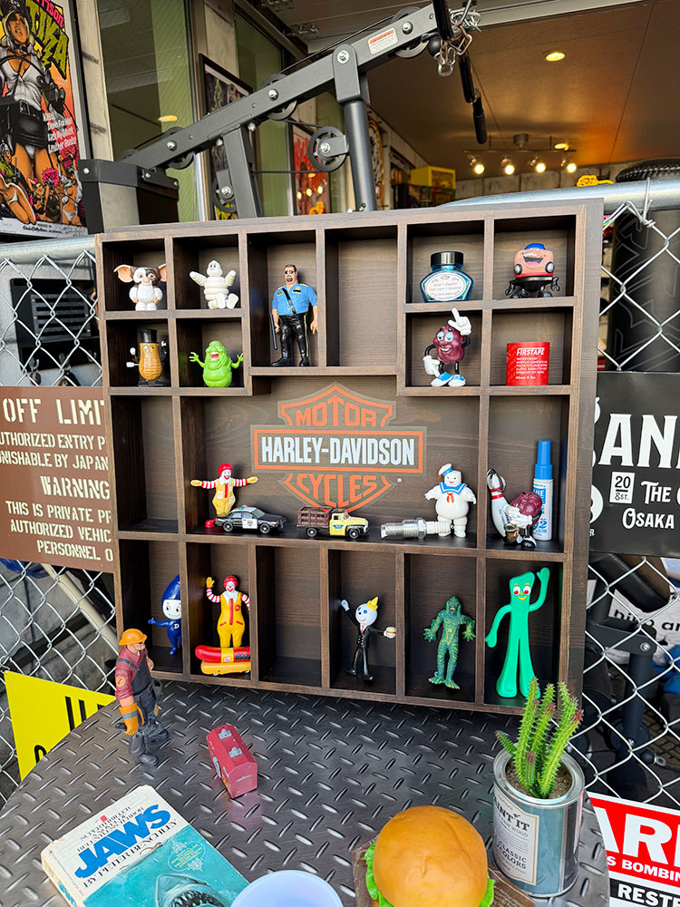 ハーレーダビッドソン　ショットグラス　ディスプレイケース　木製　ウッド　ウォールラック ■ アメリカン雑貨 アメリカ雑貨 | Harley Davidson