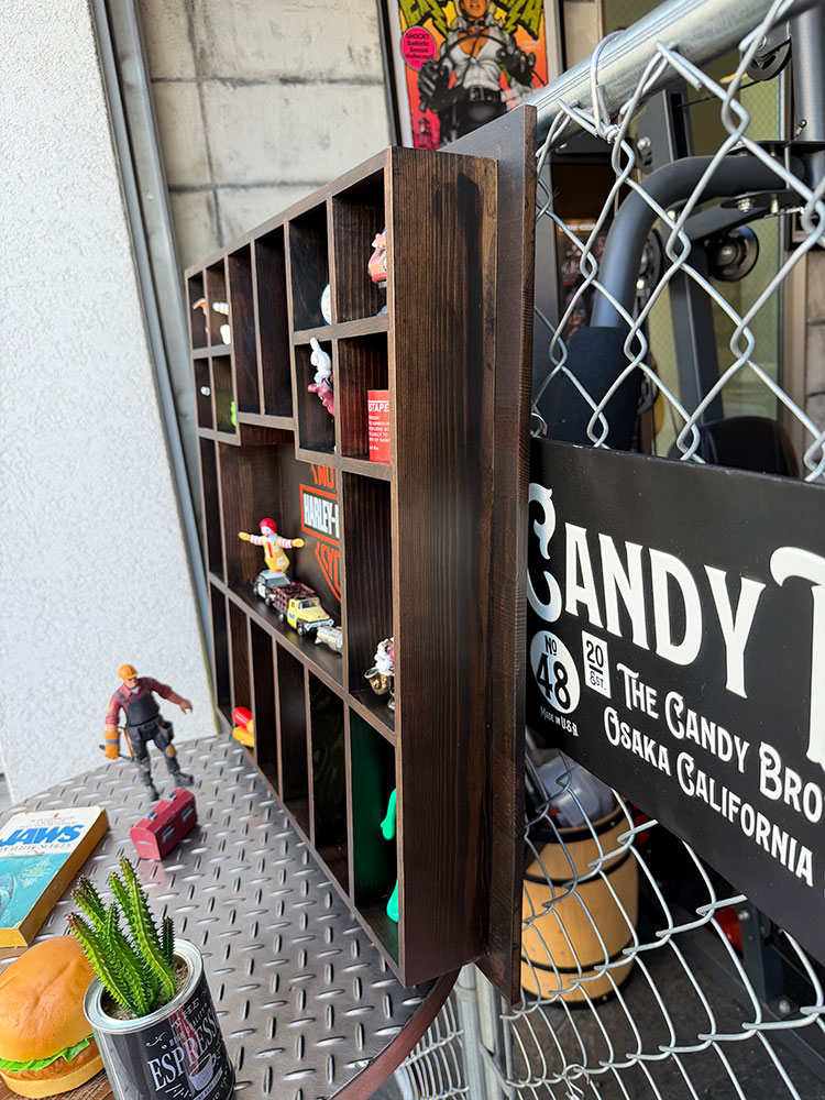 ハーレーダビッドソン　ショットグラス　ディスプレイケース　木製　ウッド　ウォールラック ■ アメリカン雑貨 アメリカ雑貨 | Harley Davidson | 04