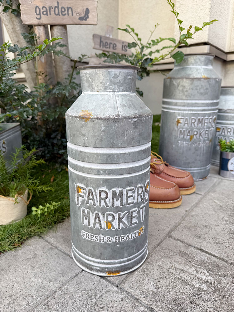 ファーマーズマーケット　ミルク缶　（Sサイズ） ■ アメリカン雑貨 アメリカ雑貨 |  | 04