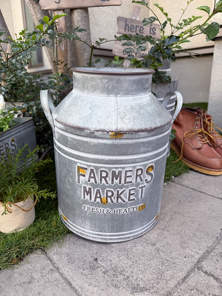 ファーマーズマーケット　ミルク缶　（ドラム） ■ アメリカン雑貨 アメリカ雑貨 | 