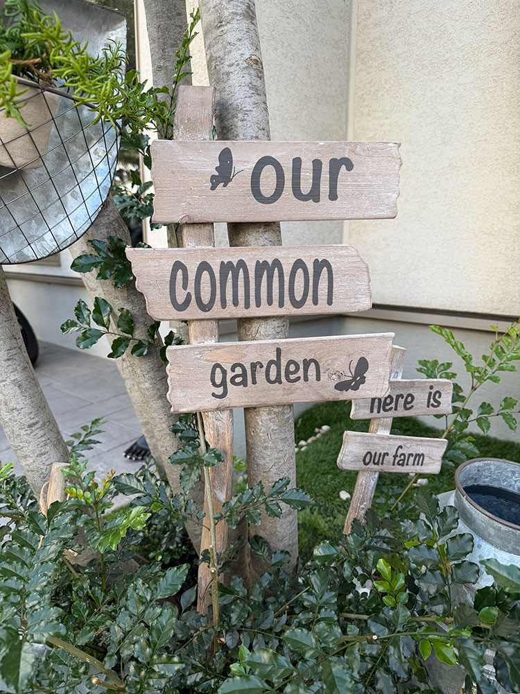 「OUR COMMON GARDEN」　ウッド製　ガーデンサインボード L ■ アメリカン雑貨 アメリカ雑貨 | 