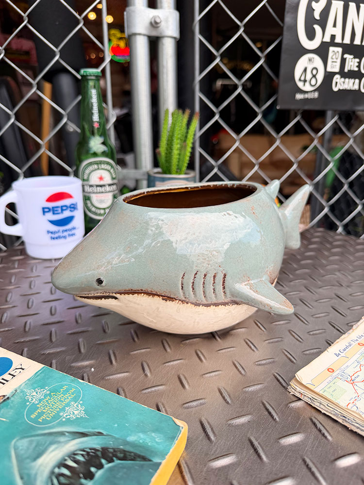 シャーク プランター 陶器製 □ アメリカン雑貨 アメリカ雑貨