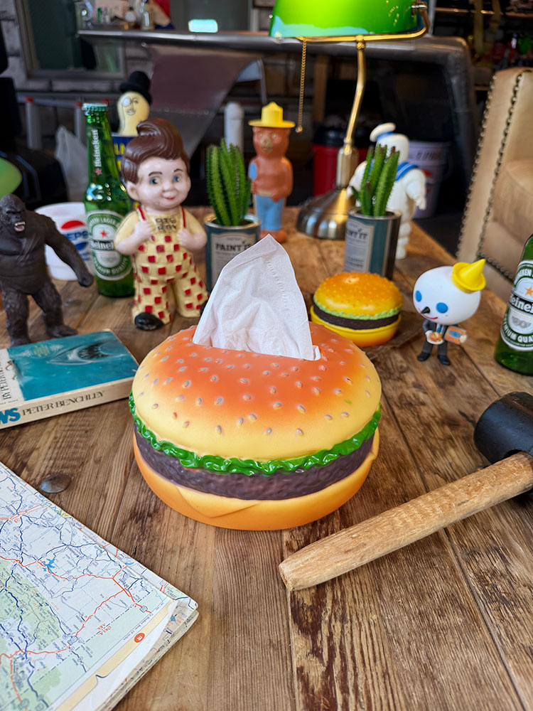 ハンバーガー　ティッシュケース　※ハーフサイズティッシュ用 ■ アメリカン雑貨 アメリカ雑貨 | 