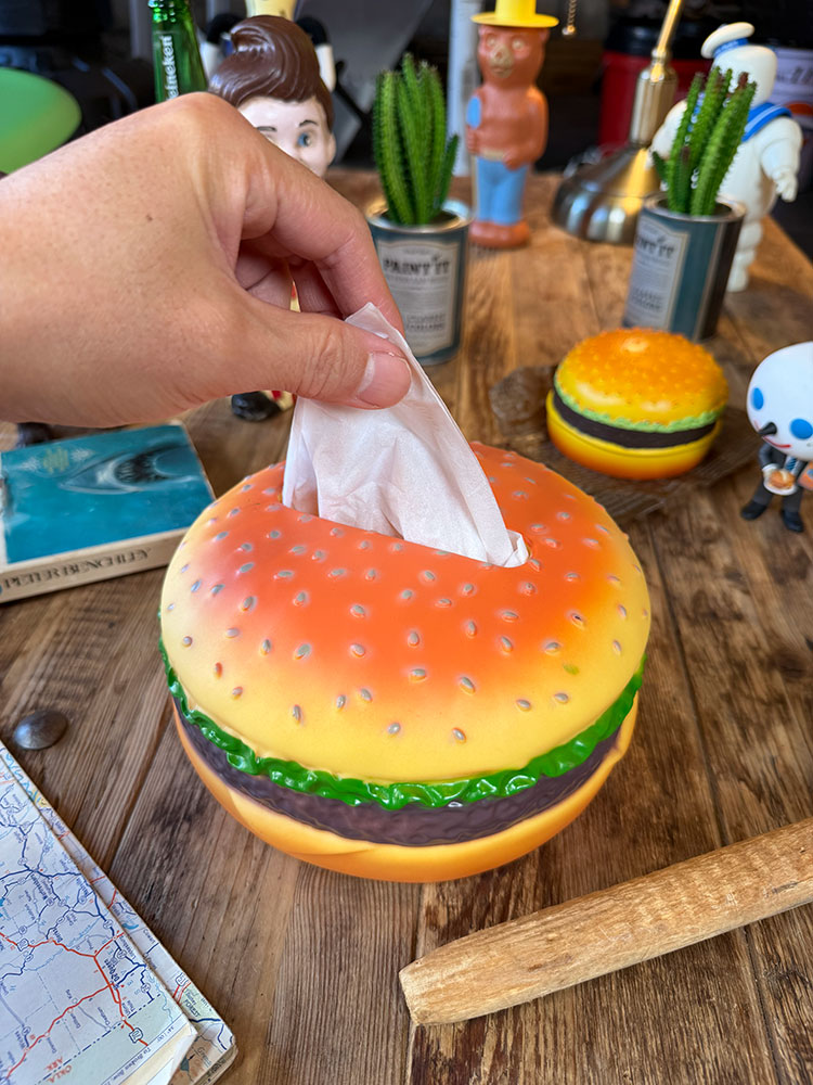ハンバーガー　ティッシュケース　※ハーフサイズティッシュ用 ■ アメリカン雑貨 アメリカ雑貨 |  | 01