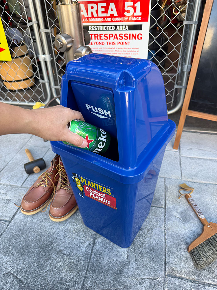 ミスターピーナッツ　ダストビン　20Lサイズ　（ネイビー）　ゴミ箱　トラッシュカン ■ アメリカン雑貨 アメリカ雑貨  爆買 |  | 03