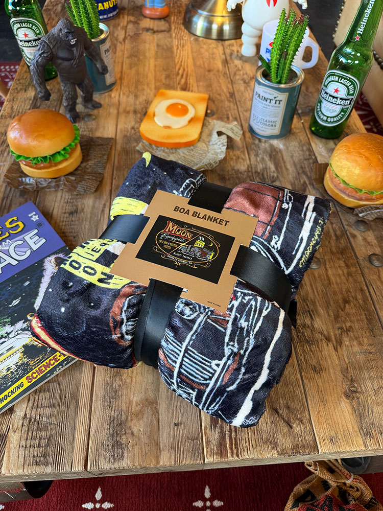 ムーンイクイップド　ロードスター　フリースブランケット　100cm×70cm　ムーンアイズ ■ アメリカン雑貨 アメリカ雑貨 |  | 05