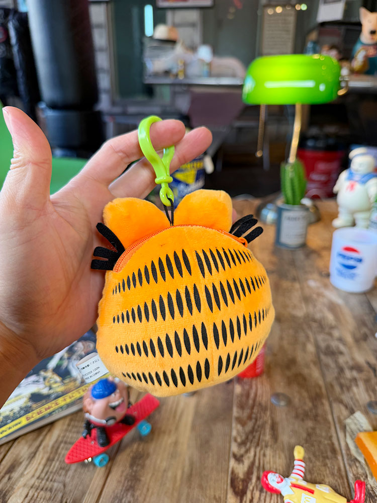 ガーフィールド ぬいぐるみ コインポーチ キーホルダー □ アメリカン