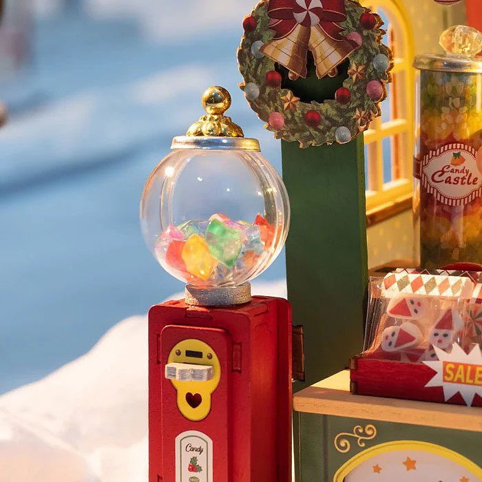 つくるんです！　ウッドパズル　Xmas　キャンディハウス　ミニチュアハウス　DIYキット　（説明書付き）塗装不要　見本通りに完成します |  | 06