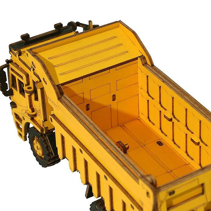 つくるんです！　働く乗り物シリーズ　3Dウッドパズル　ダンプトラック　DIYキット　（説明書付き）　塗装不要　見本通りに完成します |  | 05