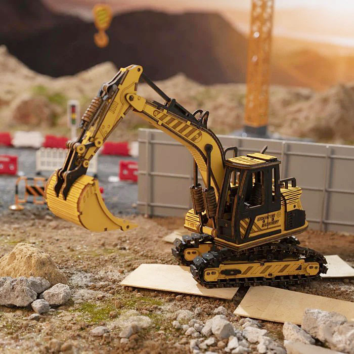 つくるんです！　働く乗り物シリーズ　パワーショベル　ユンボ　ショベルカー　DIYキット　（日本語説明書付き）　見本通りに完成します |  | 03